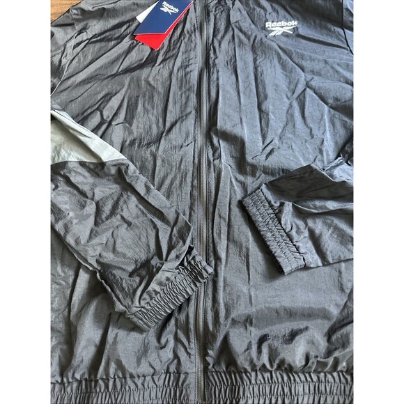 Reebok Men's Light Weight  RI Woven Track Jacket Full Zip Black XL - Picture 3 of 4